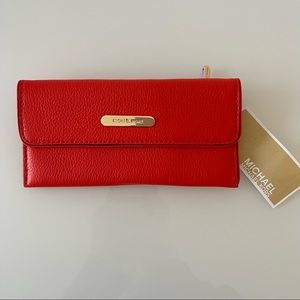 Michael Kors Blood Orange Flap Wallet